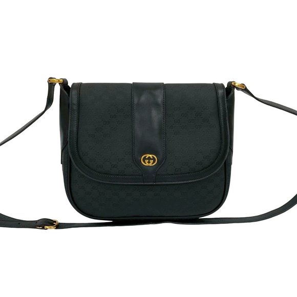 GUCCI Black Leather Shoulder Bag - Picture 1 of 9